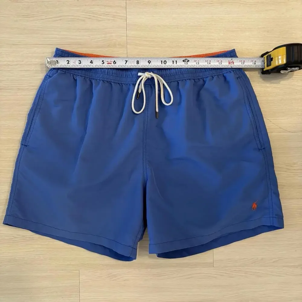 Polo Sport Ralph Lauren Mesh Lined Drawstring Swim Trunks Shorts Cobalt Blue XL